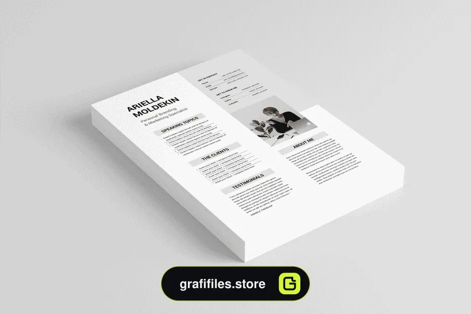 دانلود قالب آماده ورد Speaker Sheet | MS Word & Indesign - 1 قالب آماده ورد Speaker Sheet