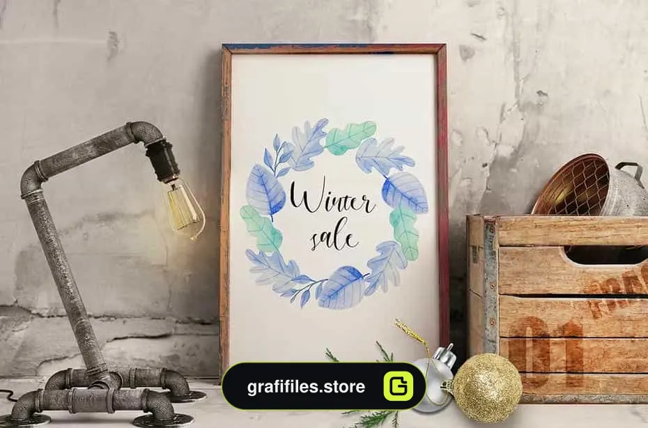 دانلود کیت عناصر طراحی آبرنگی زمستانی Winter Watercolor Design Kit - 10 کیت عناصر طراحی آبرنگی زمستانی - 9