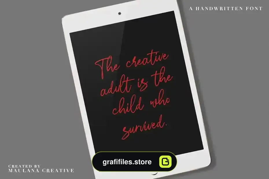 دانلود فونت انگلیسی دست نویس Agetien - Handwritten Font - 6 فونت انگلیسی دست نویس Agetien - Handwritten Font - 5