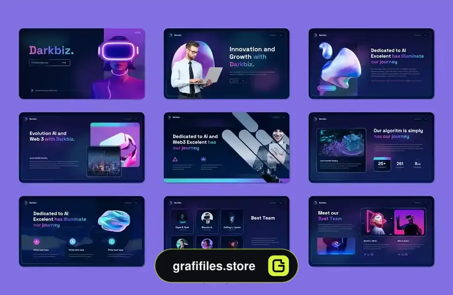 دانلود قالب پاورپوینت هوش مصنوعی Artificial Intelligence and Web3 PowerPoint - 6 قالب پاورپوینت هوش مصنوعی Artificial Intelligence - 5