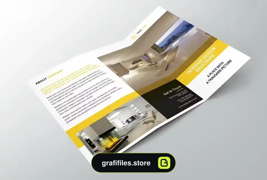 دانلود قالب ایندیزاین بروشور دکوراسیون داخلی سه لت Interior Design Trifold Brochure - 4 قالب ایندیزاین بروشور دکوراسیون داخلی سه لت - 3