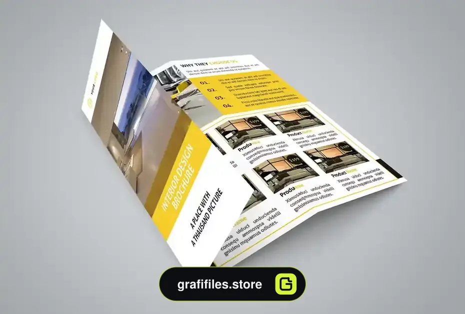 دانلود قالب ایندیزاین بروشور دکوراسیون داخلی سه لت Interior Design Trifold Brochure - 6 قالب ایندیزاین بروشور دکوراسیون داخلی سه لت - 5