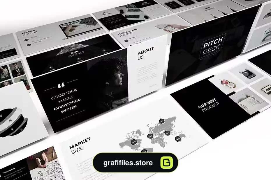 دانلود قالب پاورپوینت Pitch Deck Powerpoint Template - 8 قالب پاورپوینت Pitch Deck - 7