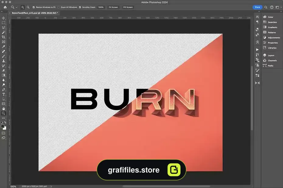 دانلود افکت متن رترو وینتیج Retro Vintage Text Effect N.33 - 6 افکت متن رترو وینتیج - 5