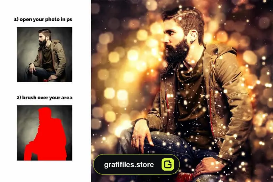 اکشن فتوشاپ نوری بوکه - Bokeh Light Photoshop Action - 2 اکشن فتوشاپ نوری - 1