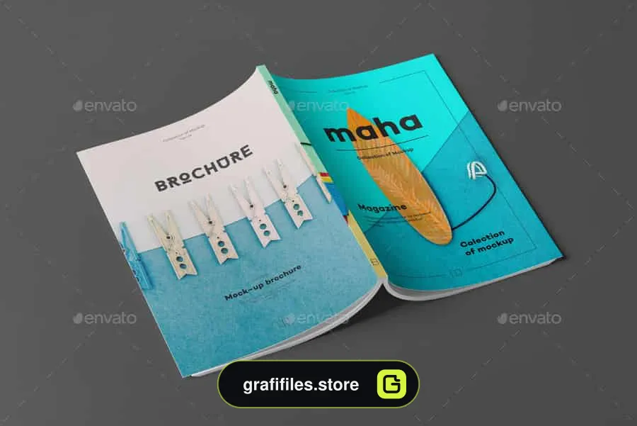 موکاپ مجله A4 Magazine Mock-up 4