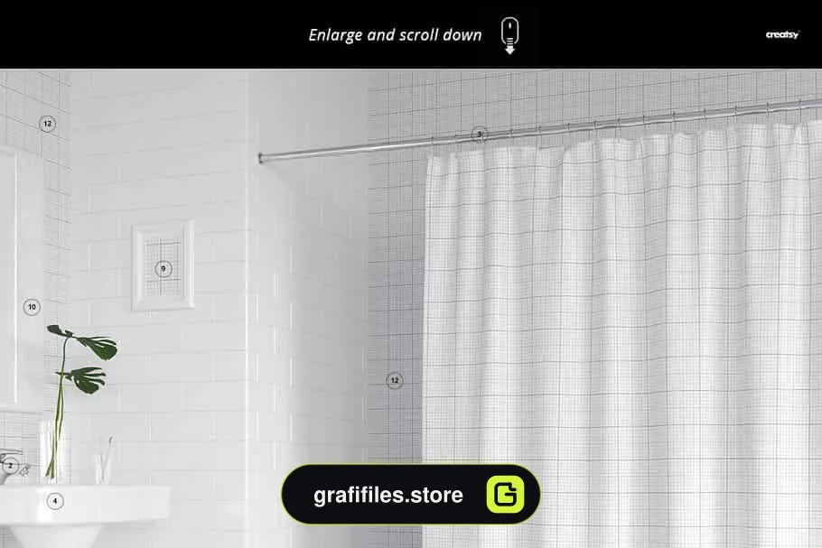 دانلود موکاپ پرده حمام Bath Curtain Mockup v.5 - 2 موکاپ پرده حمام Bath Curtain Mockup v.5 - 1