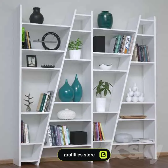 دانلود مدل سه بعدی کتابخانه از Pro 3DSky - 3 مدل سه بعدی کتابخانه