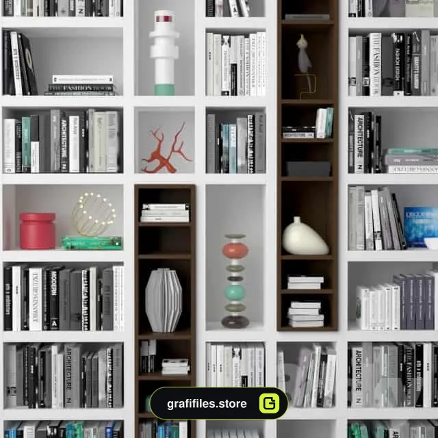 دانلود مدل سه بعدی کتابخانه از Pro 3DSky - 8 مدل سه بعدی کتابخانه - 7
