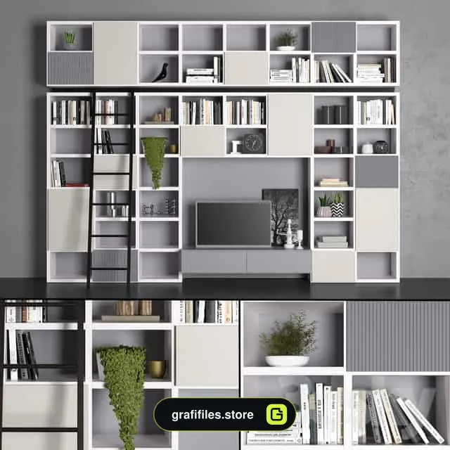 دانلود مدل سه بعدی کتابخانه از Pro 3DSky - 12 مدل سه بعدی کتابخانه - 11