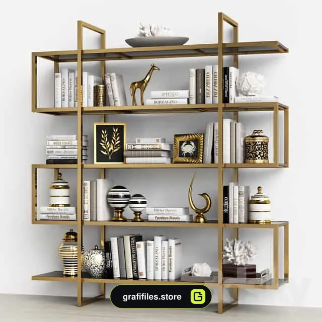 دانلود مدل سه بعدی کتابخانه از Pro 3DSky - 14 مدل سه بعدی کتابخانه - 13