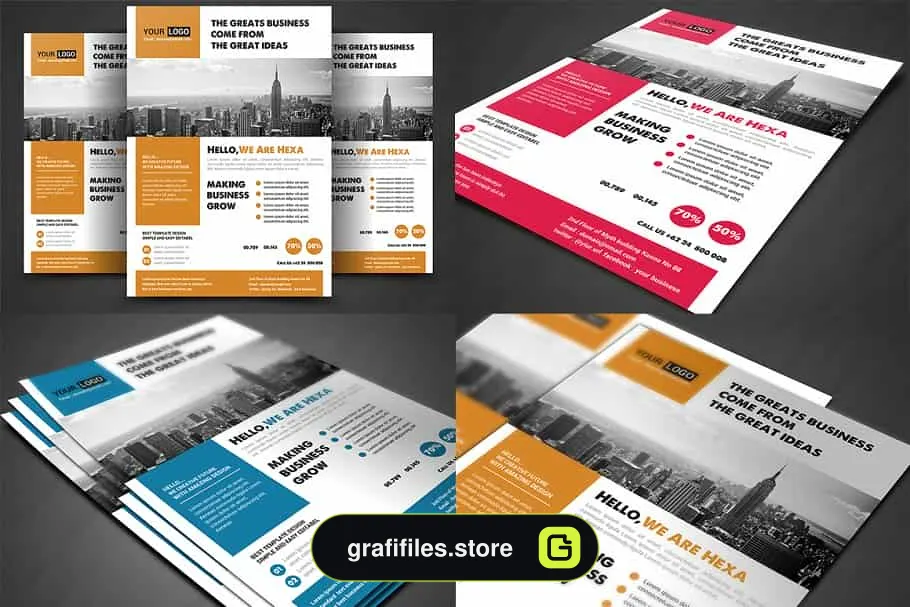 فایل لایه باز بروشور Business Flyers Bundle
