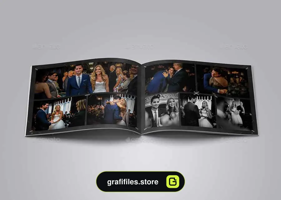 قالب ایندیزاین آلبوم عکس عروسی Chalkboard Wedding Album