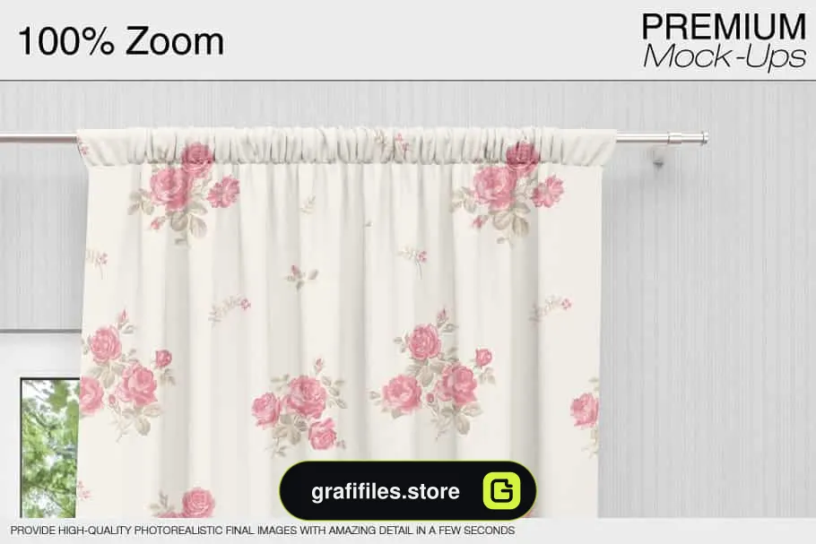 موکاپ پرده Curtains Mockup