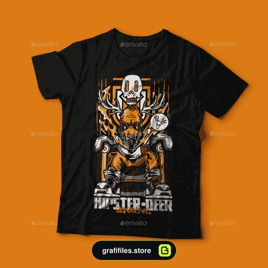 دانلود وکتور تیشرت Hipster-Deer T-Shirt Design - 3 وکتور تیشرت Hipster-Deer T-Shirt Design - 2