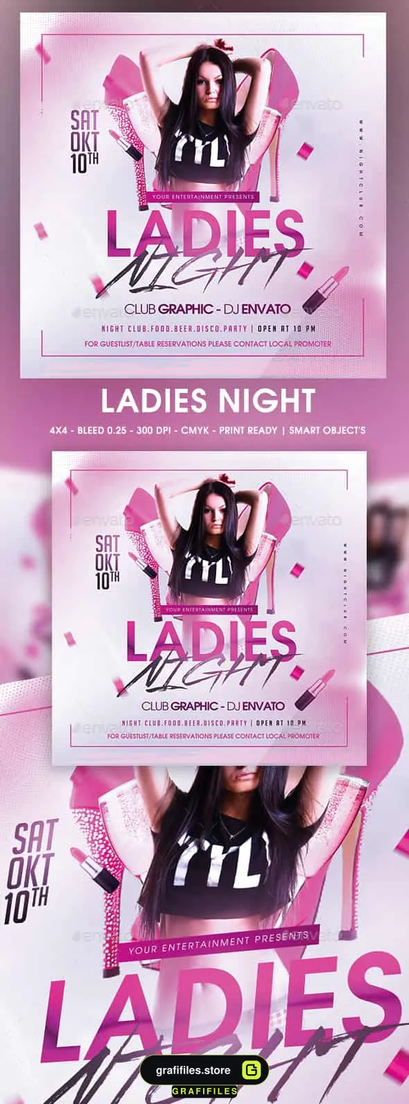 فایل لایه باز بنر Ladies Night 2