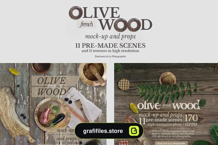 دانلود جعبه ابزار ساخت موکاپ ظرف چوبی Olive Wood Mock-Up Scene Generator - 3 جعبه ابزار ساخت موکاپ ظرف چوبی - 2