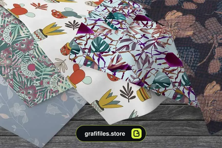 دانلود موکاپ پارچه Realistic Fabric Set MockUp 2 - 2 موکاپ پارچه