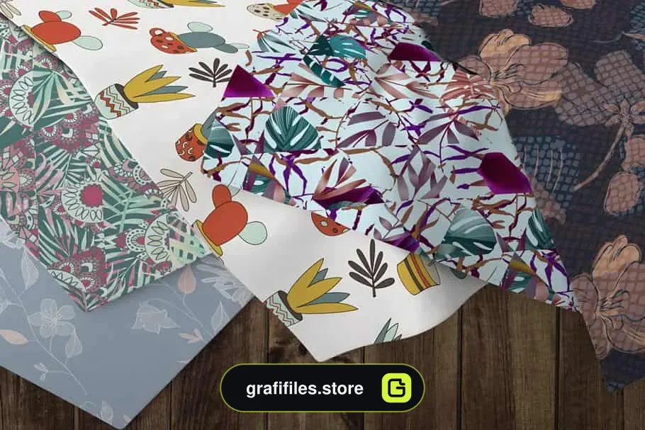 دانلود موکاپ پارچه Realistic Fabric Set MockUp 2 - 3 موکاپ پارچه