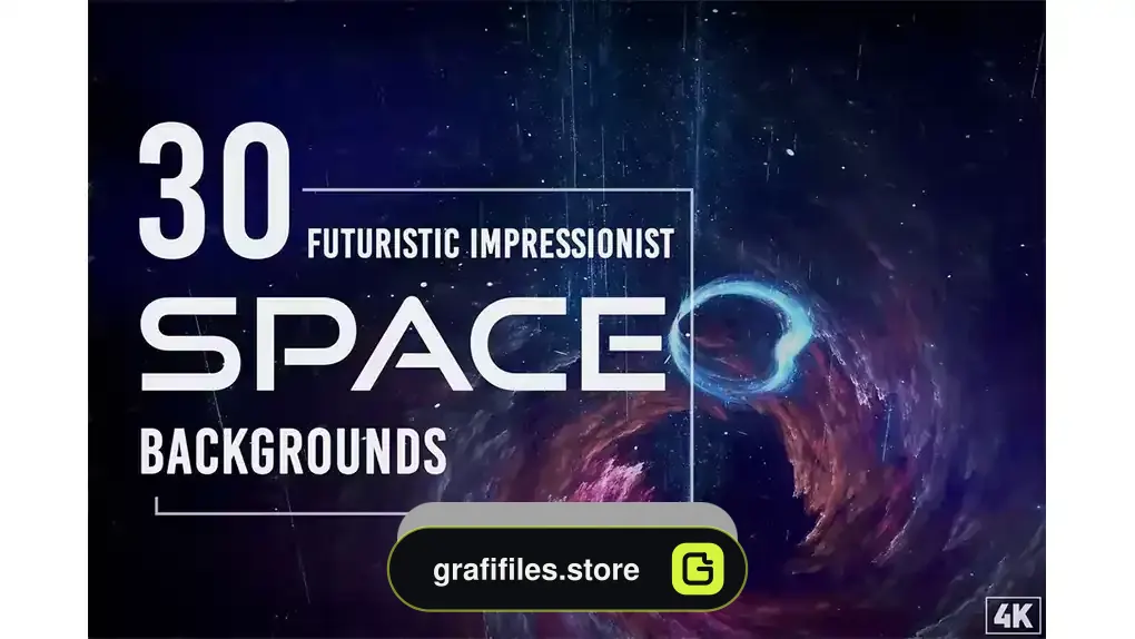 دانلود بک گراند فضای امپرسیونیستی آینده نگر Futuristic Impressionist Space Backgrounds