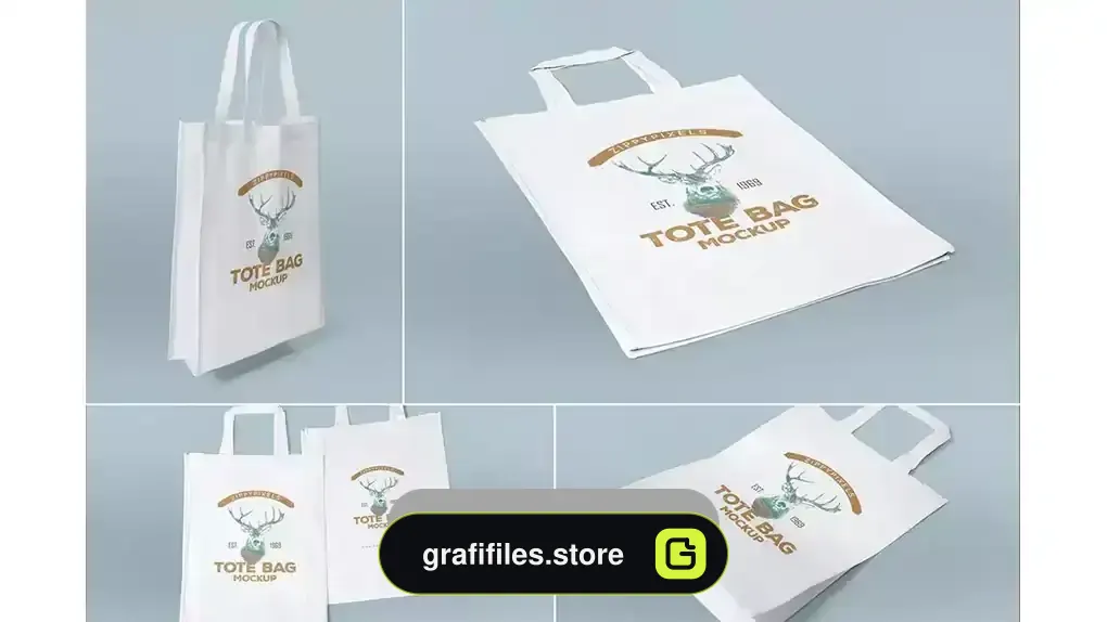 دانلود موکاپ ساک دستی Tote Bag Mockups