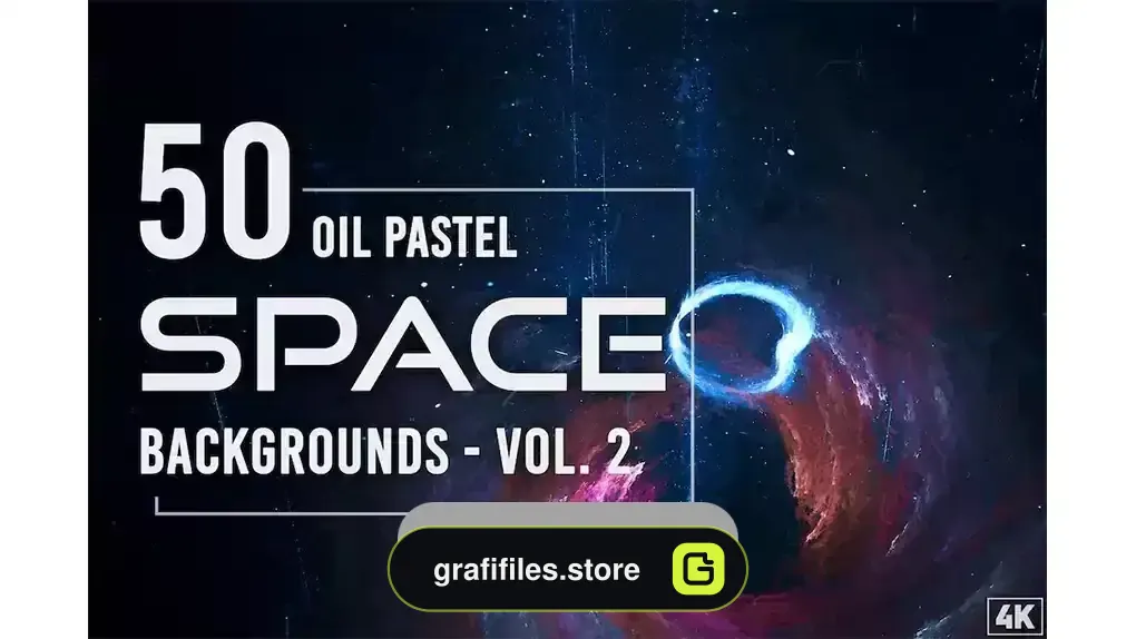 دانلود بک گراند فضایی پاستلی روغنی Oil Pastel Space Backgrounds – Vol. 2