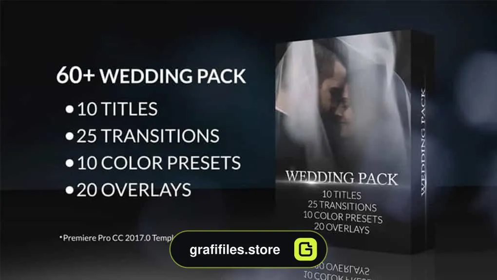 پروژه پریمیر اجزای ویدیویی عروسی Wedding Pack: Titles, Transitions, Color Presets