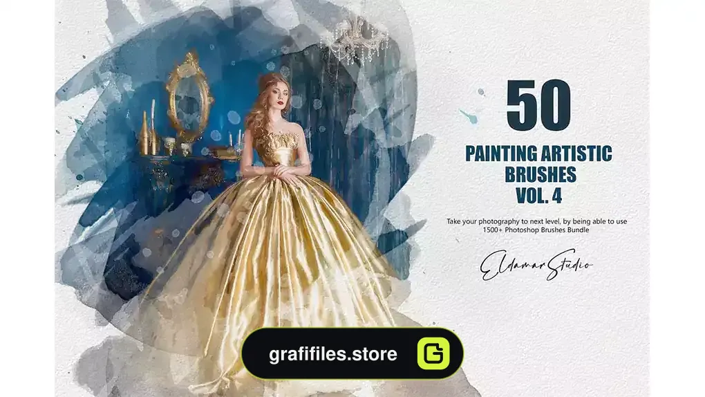 دانلود براش نقاشی دیجیتال فتوشاپ Painting Artistic Brushes Vol.4