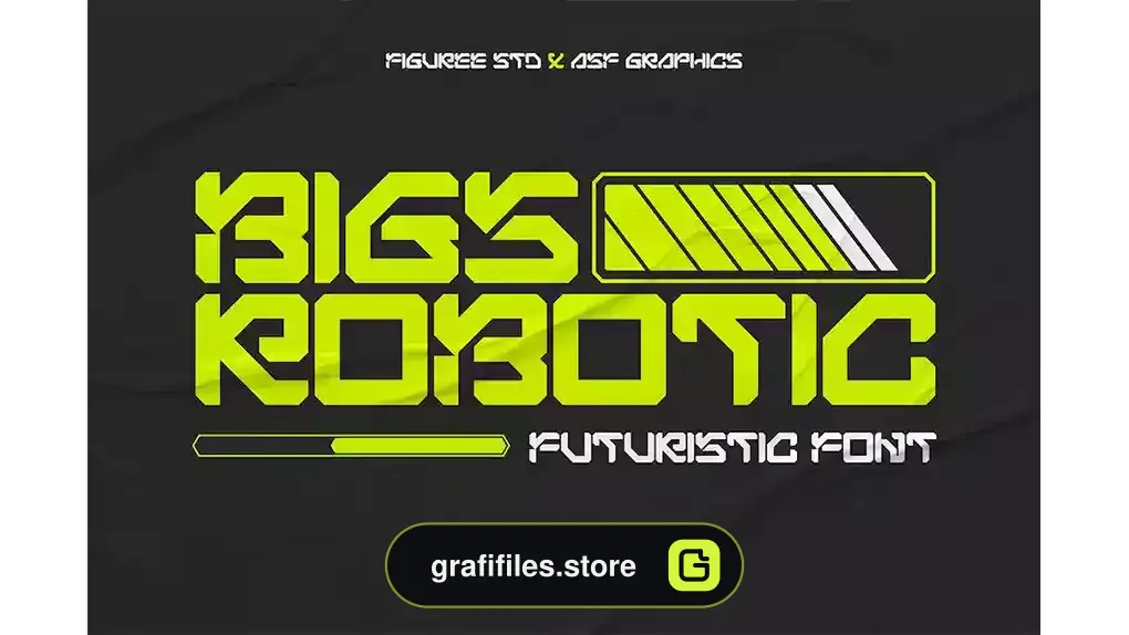دانلود فونت انگلیسی Bigs Robotic – Simple Futuristic Font