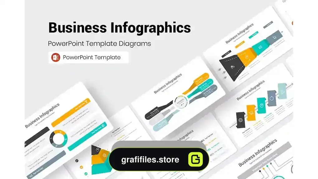 دانلود قالب پاورپوینت اینفوگرافیک کسب و کار Business Infographics PowerPoint Presentation Temp