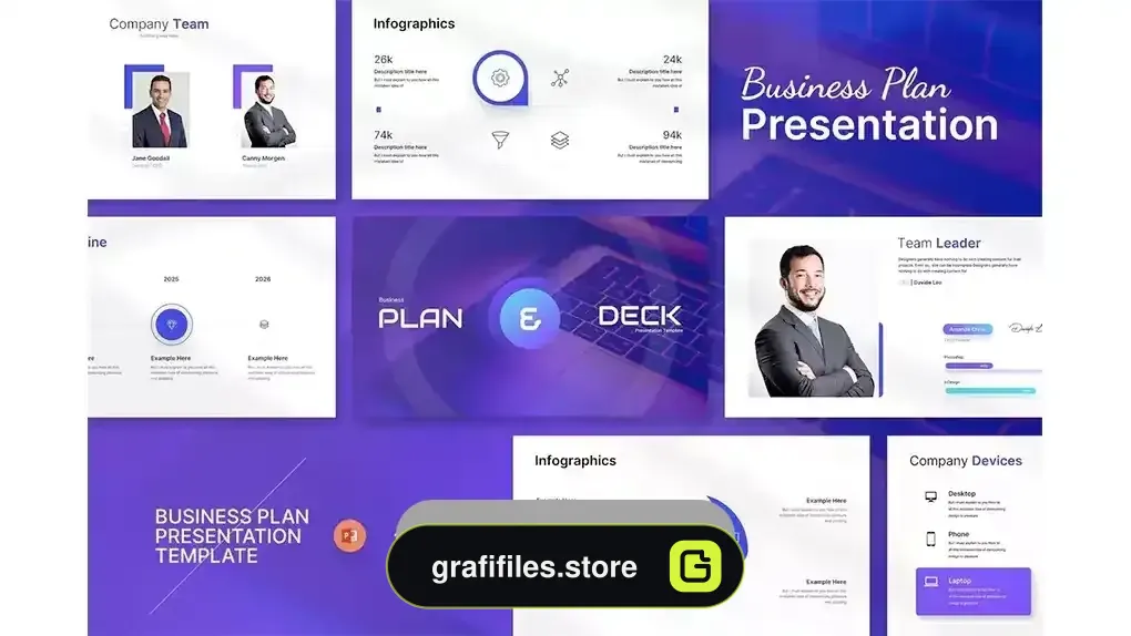 دانلود قالب پاورپوینت طرح کسب و کار Business Plan Presentation Template