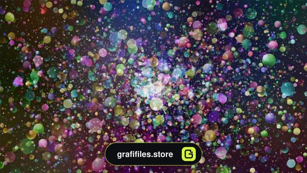 دانلود پس زمینه متحرک ذرات رنگی Colorful Flying Particles Background