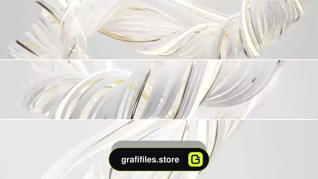 دانلود بک گراند موشن گرافیک منحنی سفید Elegant Flowing White Curves Pack