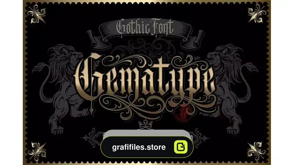 دانلود فونت انگلیسی تاتو Gematype
