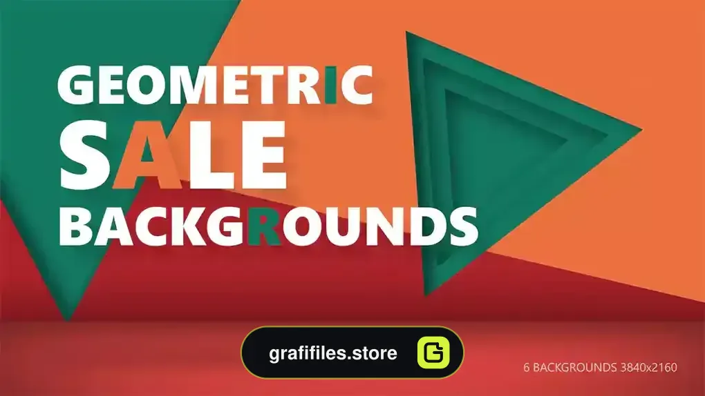 دانلود بک گراند موشن گرافیک تبلیغات فروش Geometric Cut Paper Sale Backgrounds