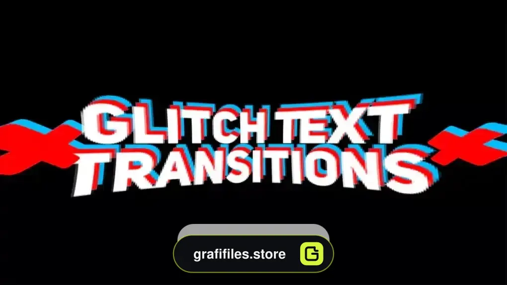 دانلود پریست افترافکت ترانزیشن متن گلیچ Glitch Text Transitions