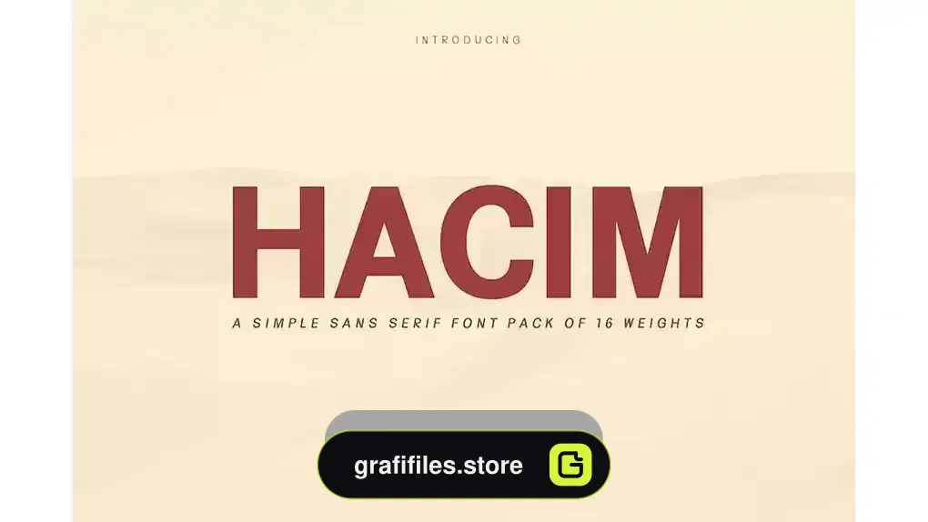دانلود فونت انگلیسی ساده Hacim Simple Sans Serif Font Family