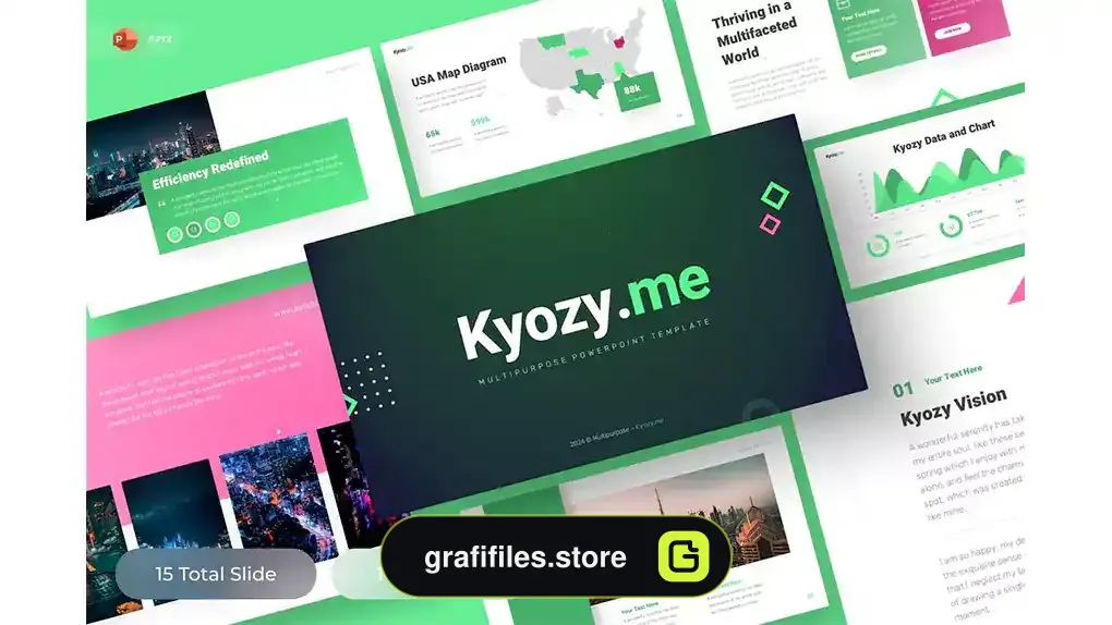 دانلود قالب پاورپوینت چند منظوره Kyozhi – Multipurpose PowerPoint Template