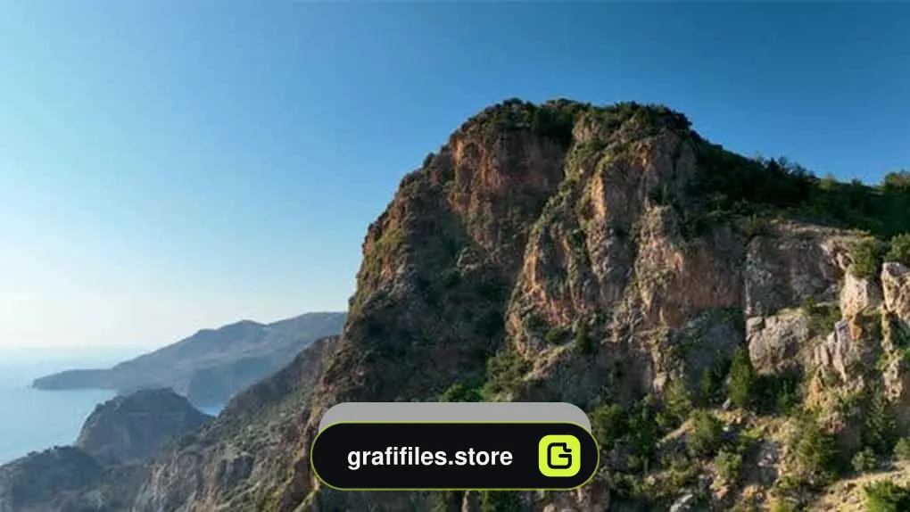 فوتیج نمای هوایی منظره کوهستانی Mountain Landscape Aerial View 4K Turkey Alanya