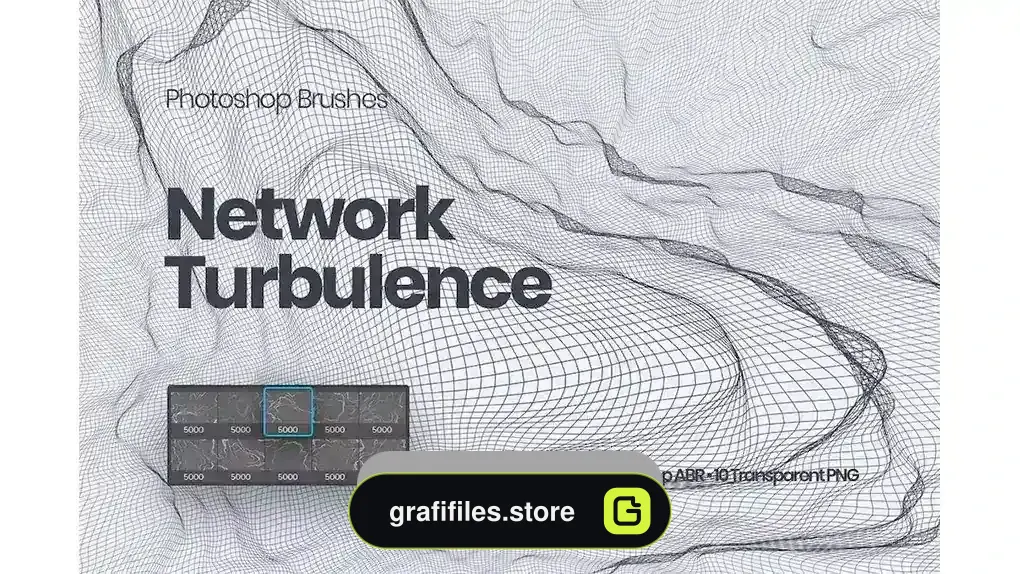 دانلود براش آشفتگی شبکه فتوشاپ Network Turbulence Photoshop Brushes