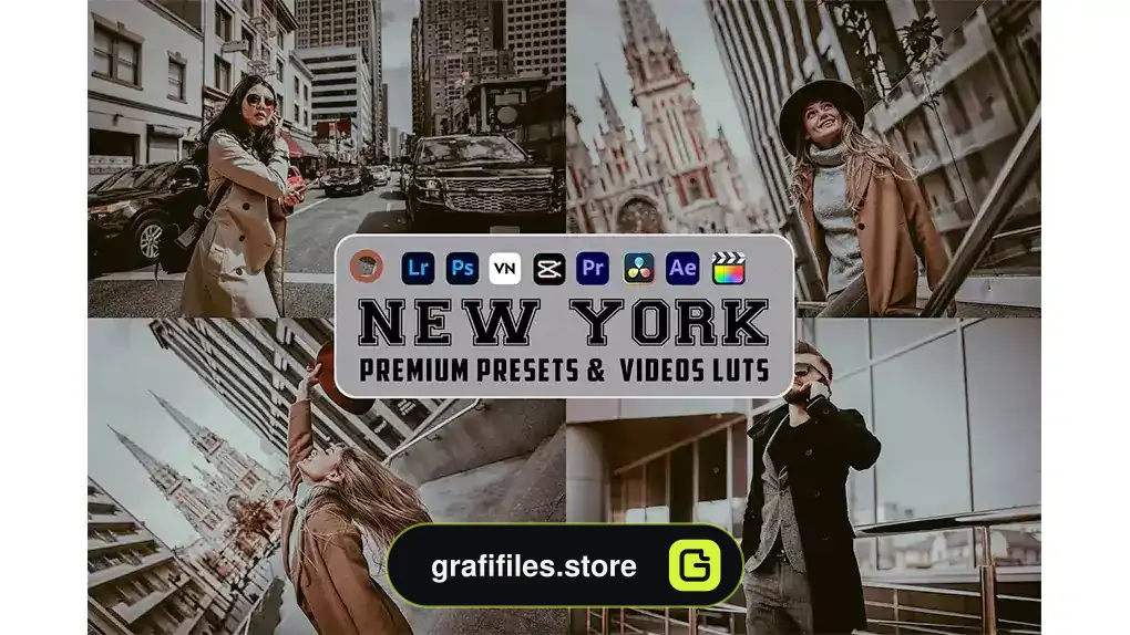 دانلود پریست لایتروم مود نیویورک New York Mood Luts And Presets Mobile Desktop