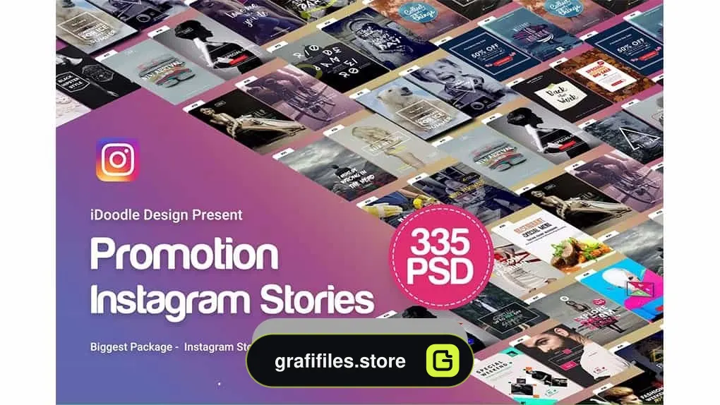 دانلود قالب لایه باز استوری تبلیغاتی اینستاگرام Promotion Instagram Stories – 335 PSD