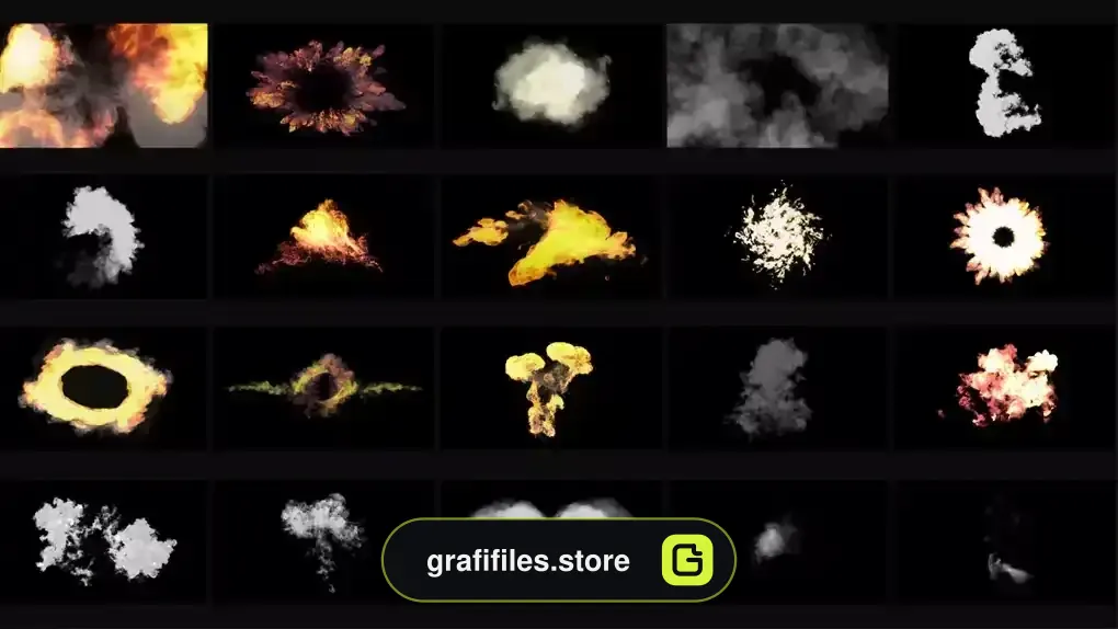 دانلود فوتیج انفجار و دود Smoke And Explosion Overlays