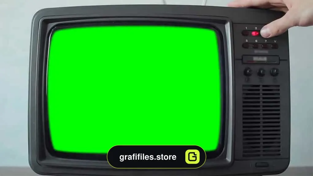فوتیج کروماکی تلویزیون قدیمی Vintage TV