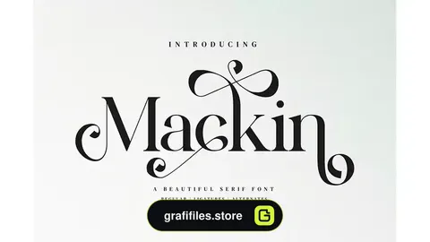 فونت انگلیسی کلاسیک Mackin - Beautiful Ligature Font