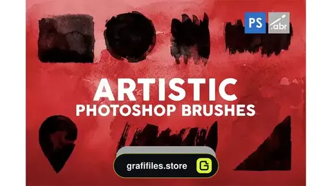دانلود براش جوهر فتوشاپ Artistic Photoshop Stamp Brushes Vol.2
